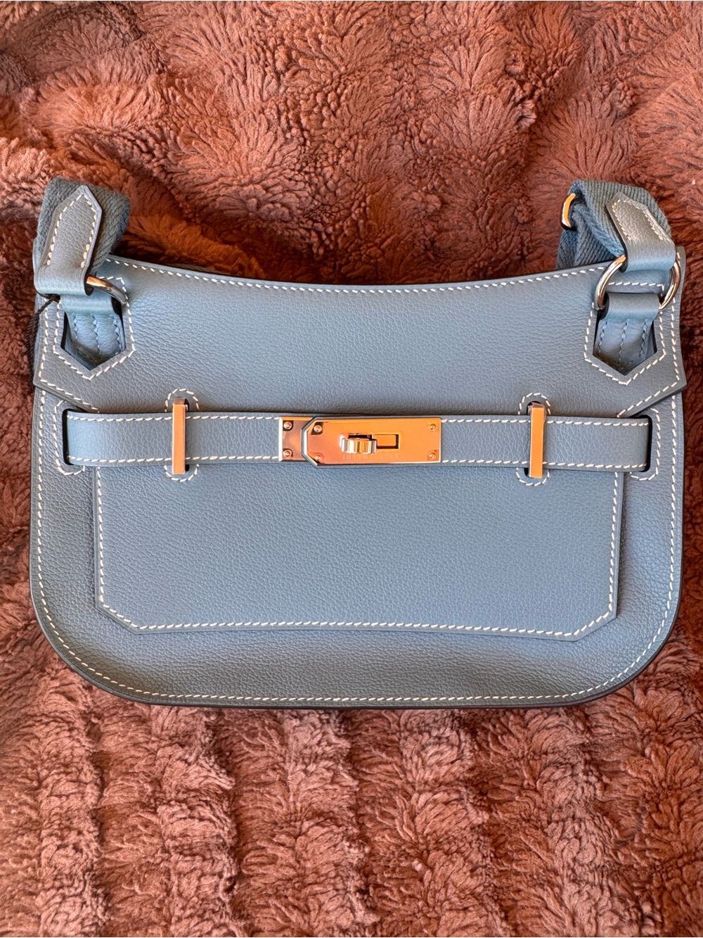 HERMES Mini jypsiere in blue jean
